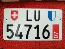 Номерата на колите в Швейцария